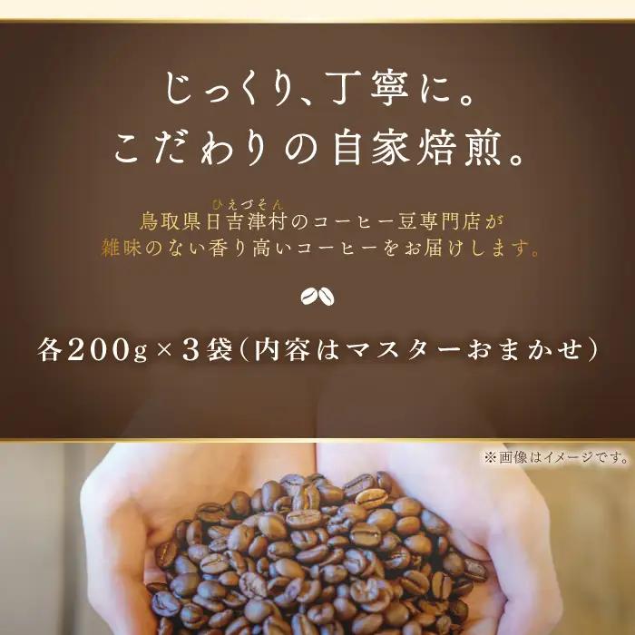 マスターおすすめコーヒーセット（豆）　600g（200g×3種）