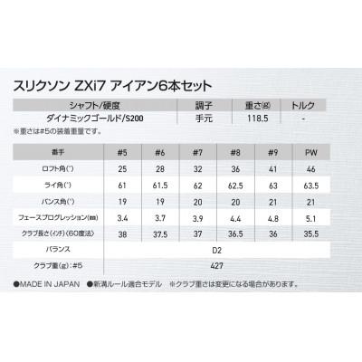 ふるさと納税 都城市 スリクソン ZXi7 アイアン6本セット スチールシャフト【DG/S200】 _ZF-C701-DG |  | 02