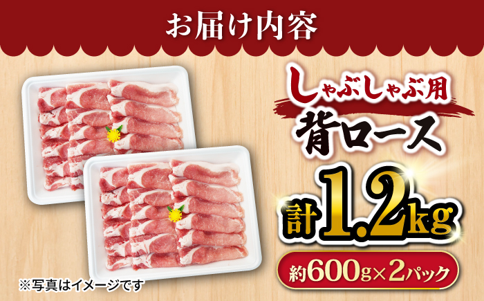  大西海SPF 豚 背ロース （ しゃぶしゃぶ 用）計1.2kg（600g×2パック） 訳あり ＜大西海ファーム＞ [CEK037]