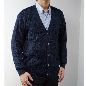 メンズニット カーディガン コン LL寸 15160【1219766】