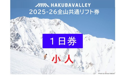 HAKUBA VALLEY 10スキー場共通小人1日券・小人（2枚）※6歳～12歳