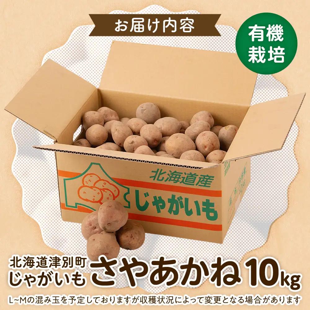 【数量限定】R8年産先行受付 じゃがいも（さやあかね） 有機栽培  10kg | ジャガイモ 芋 さやあかね 馬鈴薯 大容量 新鮮 野菜 煮物 コロッケ ポテトサラダ ポテト 保存 特産 産地直送 北