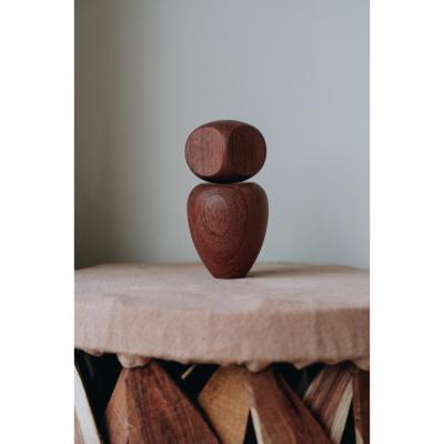 ふるさと納税 名古屋市 【Bubinga ブビンガ/あか茶】銘木再生/幸運を運ぶ木製オブジェliving_bird 梟