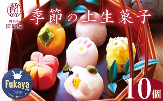季節の上生菓子10個セット　【11218-0110】