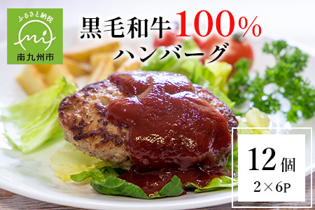 107-04 黒毛和牛100%ハンバーグ（2個入×6パック）