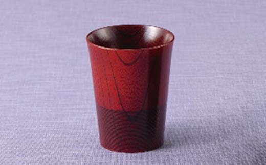 山中塗 トールカップ 朱 漆器 カップ 天然木 漆塗 F6P-2434