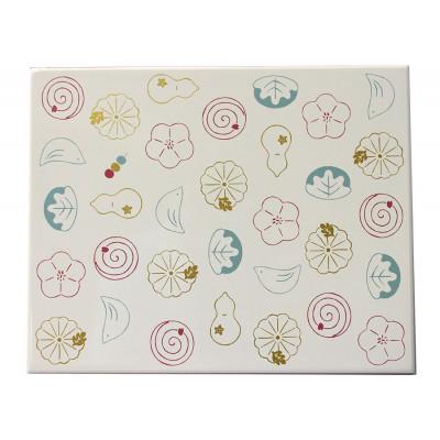 ふるさと納税 海南市 Njeco汎和菓子蒔絵三段重箱　白 |  | 02