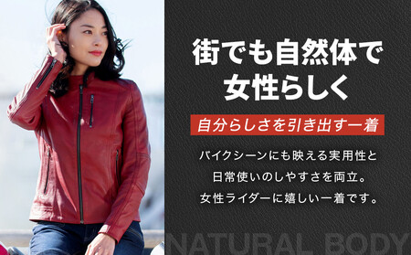 【デグナー】レディースレザージャケット[FR20SJ-9] レッド Lサイズ｜バイク バイクギア バイク用品 バイクグッズ 人気ブランド［ 京都 バイクギア ブランド レザージャケット 革ジャン レシ