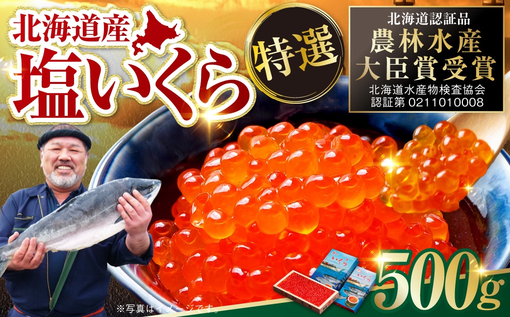 
                  【北海道産】 マルア阿部商店特選 塩 いくら 500g ふるさと納税 イクラ 魚卵
                