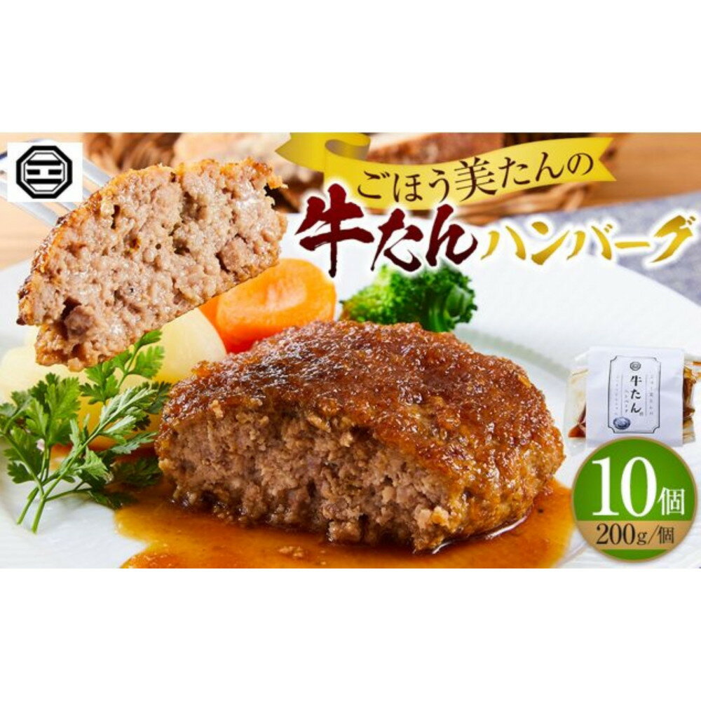 【ふるさと納税】ぶつぎりたんちゃん特製 ごほう美たんの牛たんハンバーグ | 食品 加工食品 人気 おすすめ 送料無料