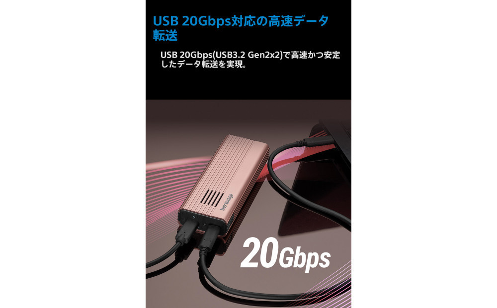 PS5拡張用ヒートシンク一体型SSDケース エンクロージャー NX-EN1PRO
