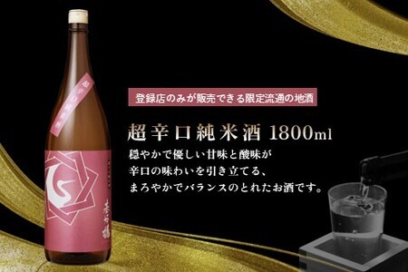 基峰鶴 超辛口純米酒と脊振湧水 1800ml 各1本 K085043