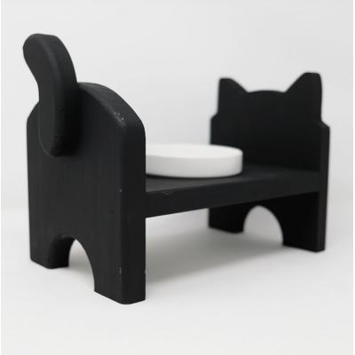ふるさと納税 小郡市 ペット用品 猫ちゃん想いの猫型 フードスタンド・ミニ ブラック[No5354-0359] |  | 01