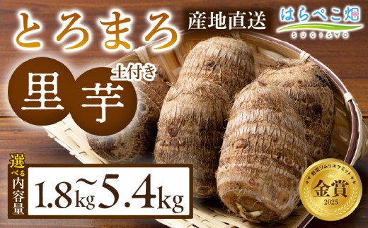 
                  《選べる容量》【粘りと甘みが段違い】里芋『とろまろ』土付き 1.8kg・H063-SKU
                