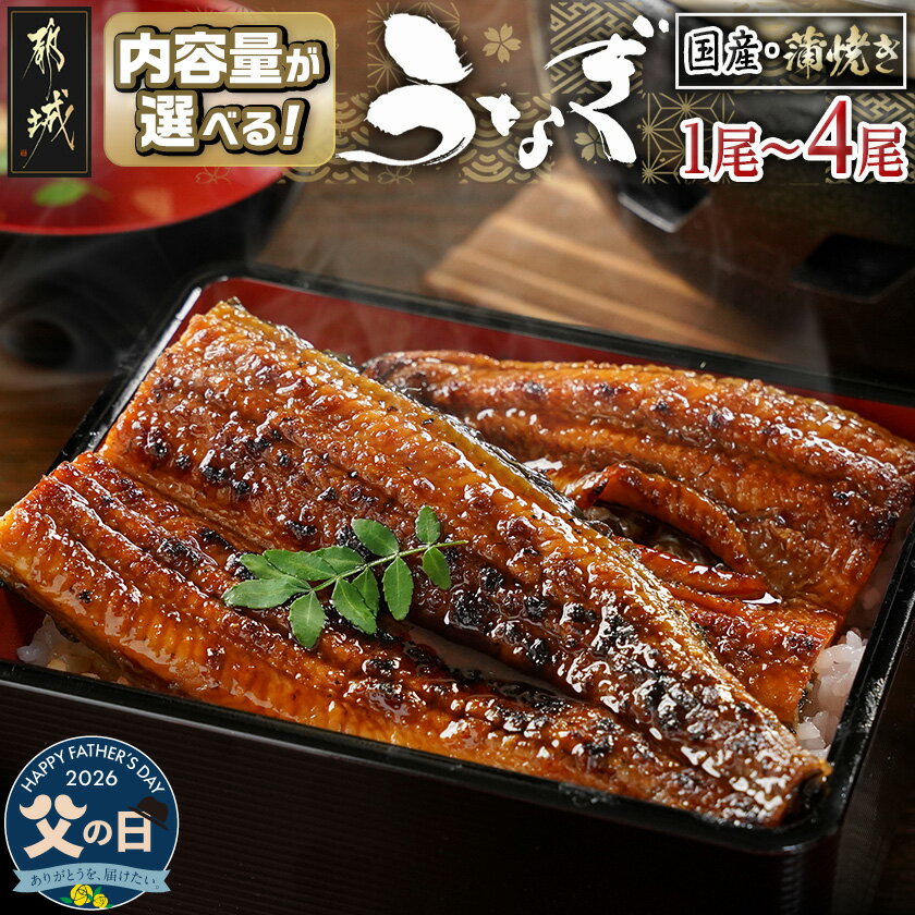 【ふるさと納税】【父の日】【内容量が選べる！】職人手焼きの本格うなぎ蒲焼き≪6月18日〜21日お届け≫ - 鰻 蒲焼 特製たれ 国産 1尾/2尾/3尾/4尾 うなぎ 父の日 ギフト プレゼント 贈答用 送料無料 SKU-3312-FG【宮崎県都城市は2年連続ふるさと納税日本一！】