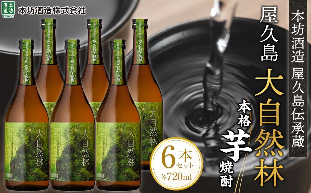 
                  屋久島 大自然林 芋 720ml 6本 本格芋焼酎 ＜本坊酒造 屋久島伝承蔵＞
                