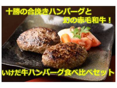 北海道　十勝合挽きハンバーグと”幻”の赤毛和牛‼いけだ牛ハンバーグ食べ比べ