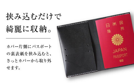 パスポートカバー ブラック パスポートケース パスポート ケース かわいい おしゃれ 革 メンズ レディース 大阪府高槻市/KAKURA[AOBI027]