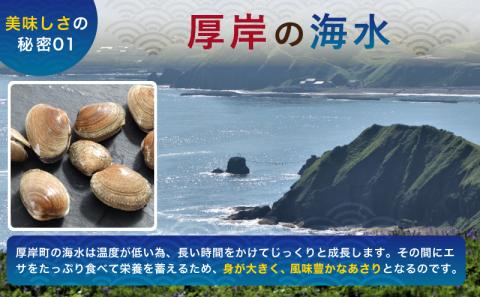 あさり 【定期便 3ヶ月】 北海道 厚岸産 ボイル冷凍あさり 250×5パック (各回1,250g×3ヶ月分,合計3,750g) 簡単 お手軽