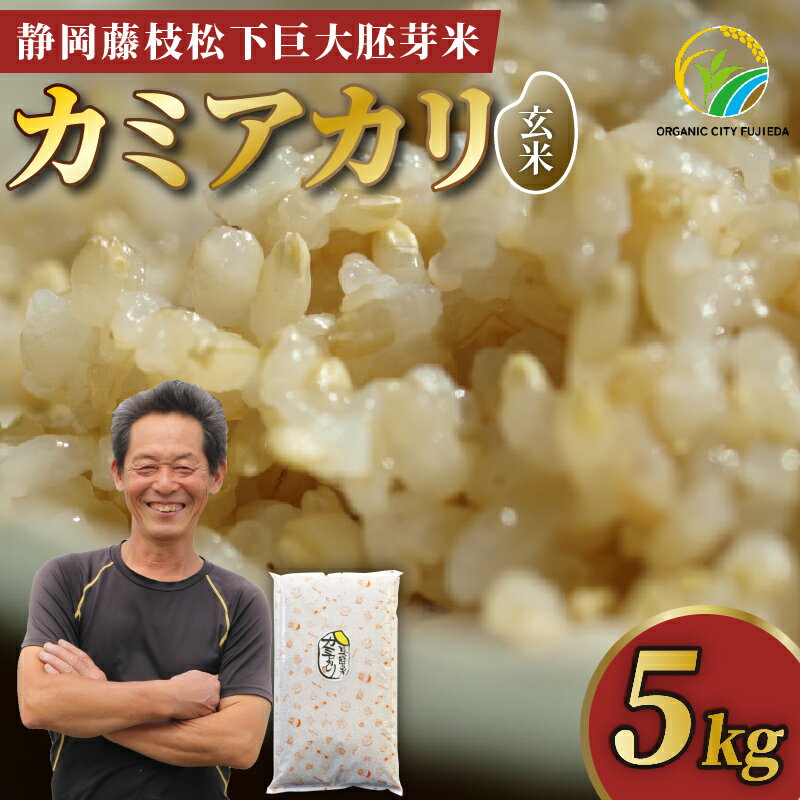 【ふるさと納税】 お米 5kg カミアカリ 玄米 静岡県産 巨大胚芽米 米 国産 オーガニック 藤枝市産 松下米 ごはん ご飯 食品 玄米食 専用 おこめ 静岡県 藤枝市