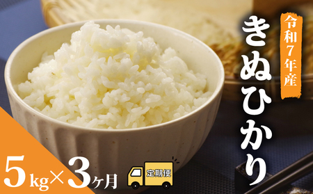 【 先行予約 】【 令和7年産 】 米 キヌヒカリ 5kg 定期便 3ヶ月 お米 きぬひかり 米 米 米 米
