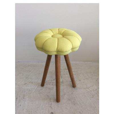 ふるさと納税 大川市 monaca stool:kiku【イエロー/ウォールナット/高さ45cm】