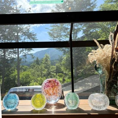 ふるさと納税 西桂町 国内製造_お花のある生活_光とお花でステキなお部屋を彩る泡の一輪挿し(オーロライエロー) |  | 03