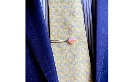 茅ヶ崎市 湘南 陶磁器 上品 かわいい メンズ ギフト プレゼント 誕生日 父の日 お祝い サマーギフト ゴールド 金 アート アクセサリー Artopus.SHONAN ネクタイピン ホライズン 青