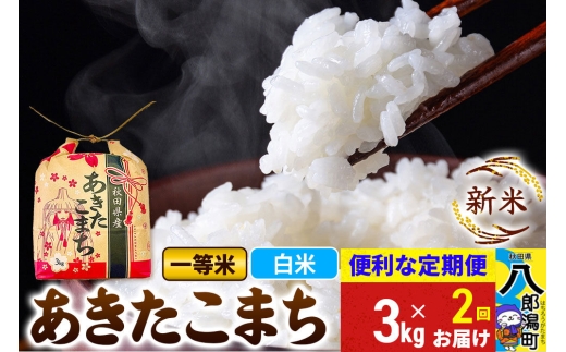 《新米》《定期便2ヶ月》あきたこまち 一等米 3kg×1袋【白米】 令和8年産 秋田県産 こまちライン [新米 こまちライン あきたこまち ブランド米 お米 白米 精米 米どころ 秋田 秋田県産]