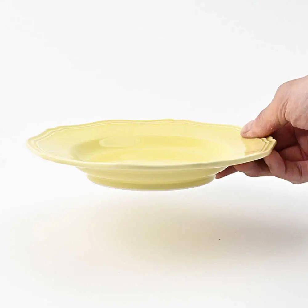 【波佐見焼】 Pasty（パスティー）　プレートS　パステルイエロー 5枚セット 取皿【福田陶器店】[PA403]