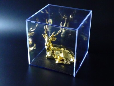 T-54 幸運を運ぶ神鹿 (純金メッキしたレプリカ) 中 奈良市 有限会社 高山商会 奈良 一刀彫 純金 24k メッキレプリカ 置物 なら 奈良 なら