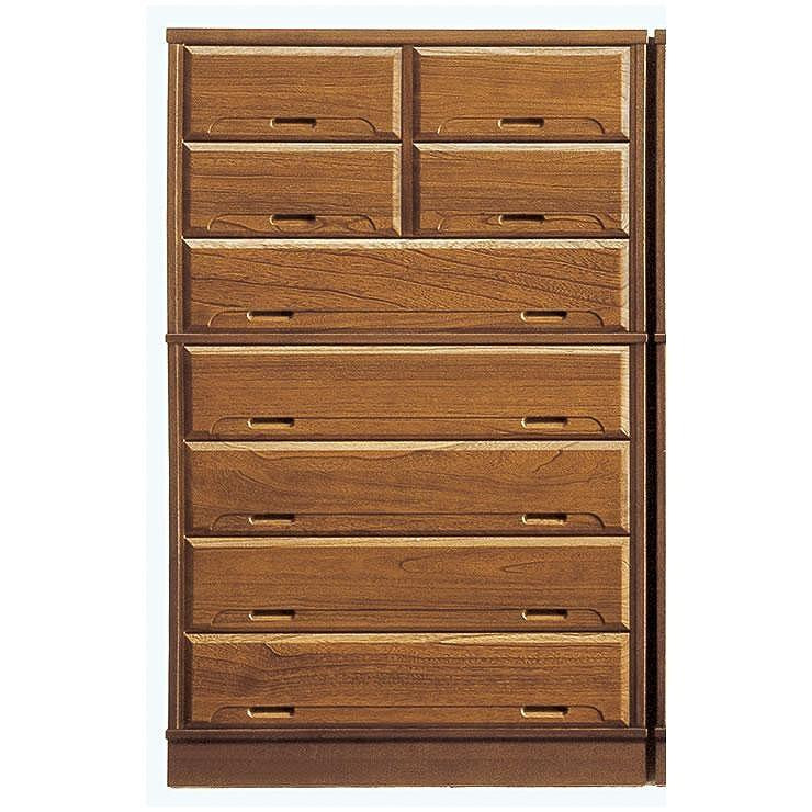 
            加賀 90幅7段 ブラウン チェスト タンス 国産 大川家具 完成品 天然木 大容量 桐 浮造り 収納 モダン 洋服
          