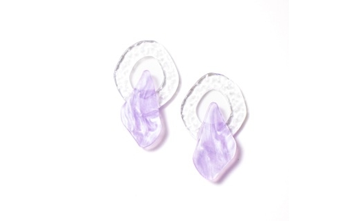 
                  アクリルシズクモチーフピアス pearl purple FC011171
                