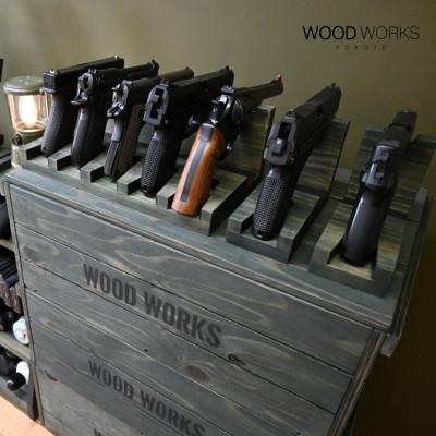 ふるさと納税 横手市 WOOD WORKS 日本製 ガンスタンド 1丁掛 3個セット【本体カラー:ミリタリーグリーン】 |  | 03