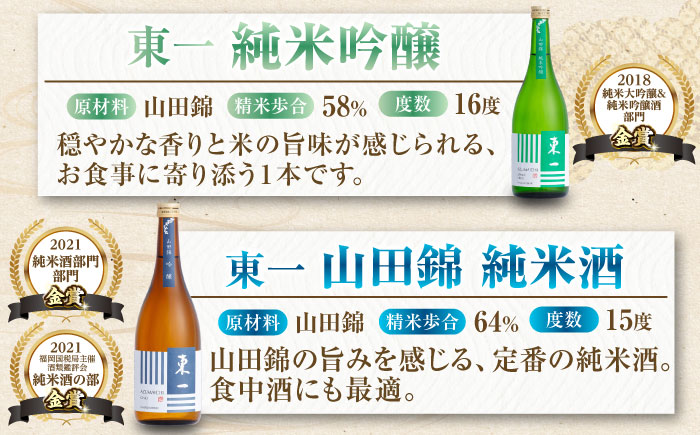 東一 厳選飲み比べセット 720ml×4本 / 日本酒 / 佐賀県 / 有限会社嬉野酒店 [41AIAA015]
