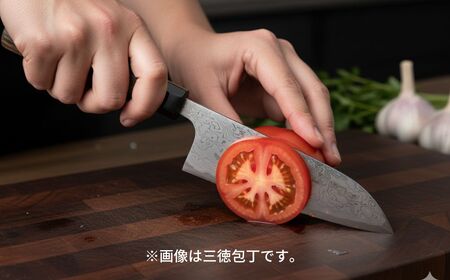 金次郎  三徳包丁 刃渡り165mm 多層鋼磨き仕上げ（紙箱入り）贈答用 包丁 ギフト 255S001