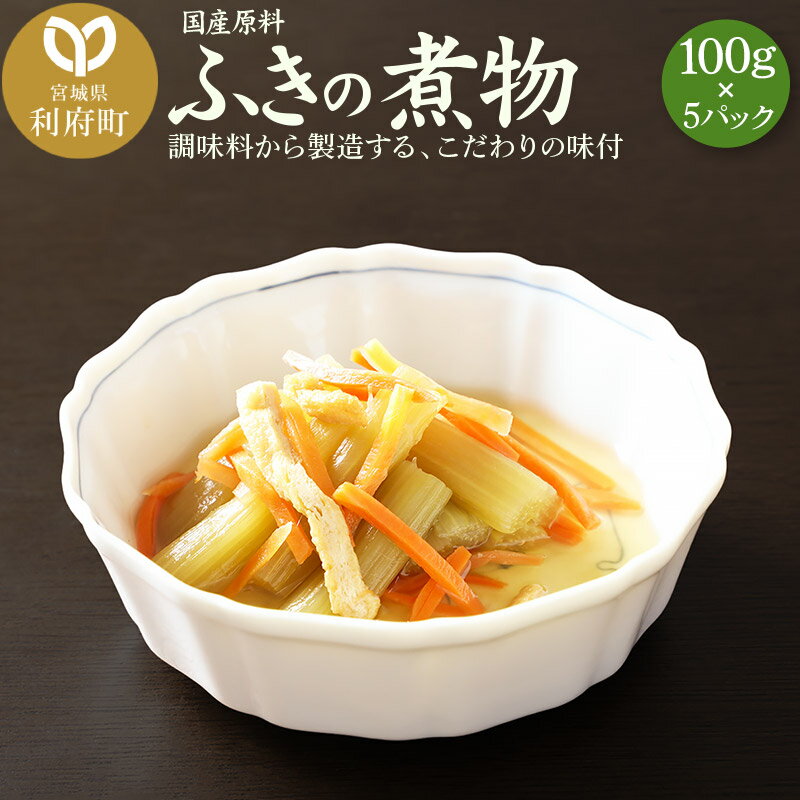 【ふるさと納税】国産原料 ふきの煮物 100g×5パック