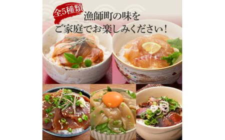 【訳あり】【全6回定期便】土佐の海鮮漬け丼 5種×各2Pセット 高知県土佐市 【企業組合　宇佐もん工房】 [BQAB015]