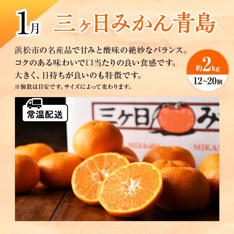 フルーツ 定期便 3ヶ月 三ヶ日みかん いちご メロン 浜松 フルーツ