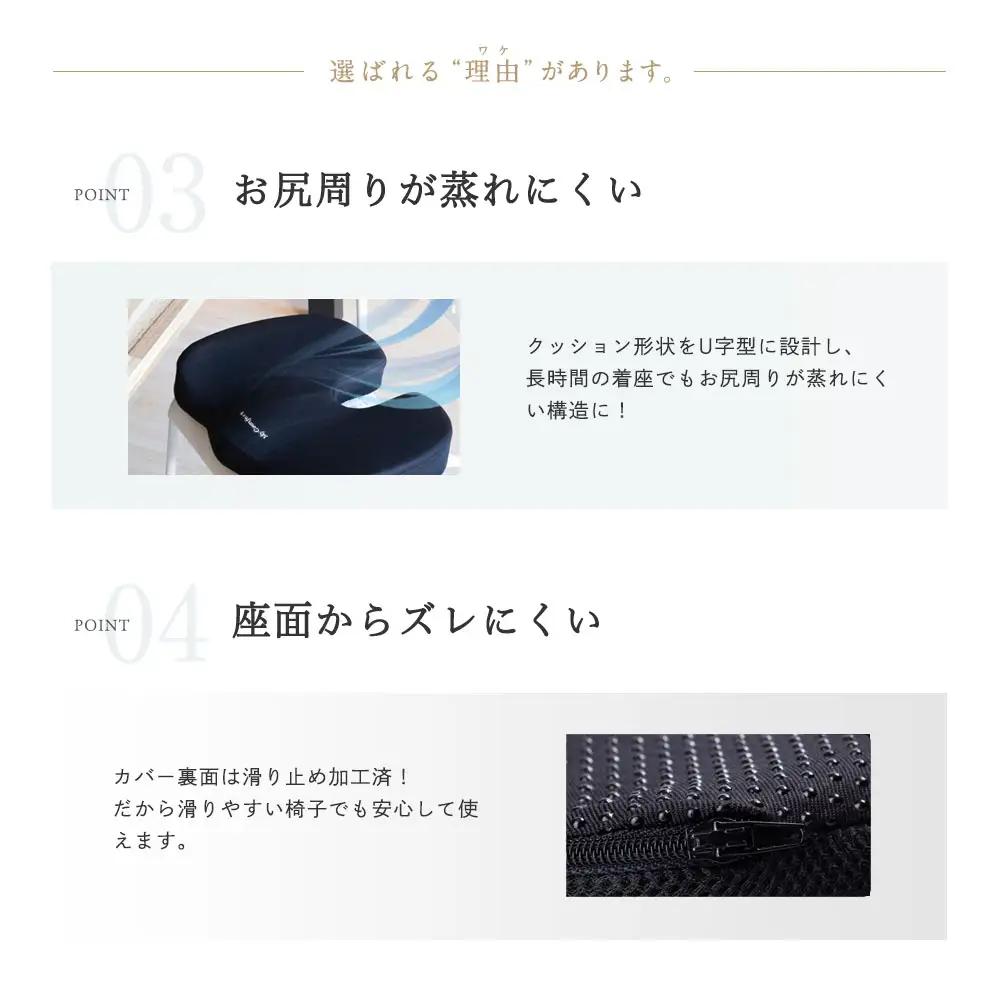 MyComfort 低反発ジェルクッション1個 ネイビー