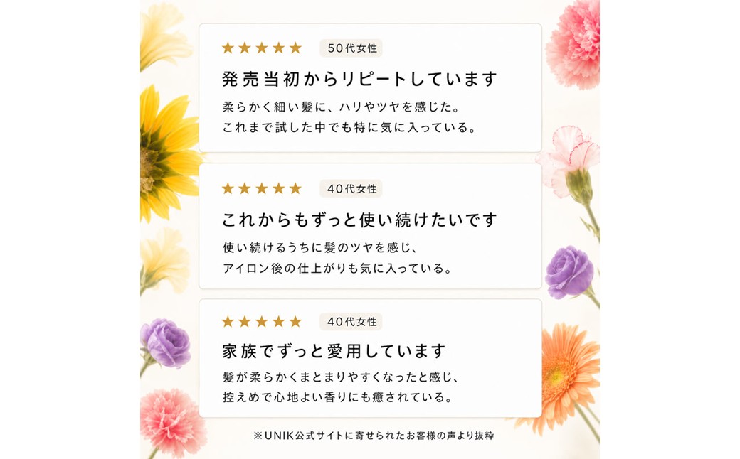 【UNIK】ナノシルクヘアトリートメント(詰め替え240ml)業界初"シルクナノファイバー"配合