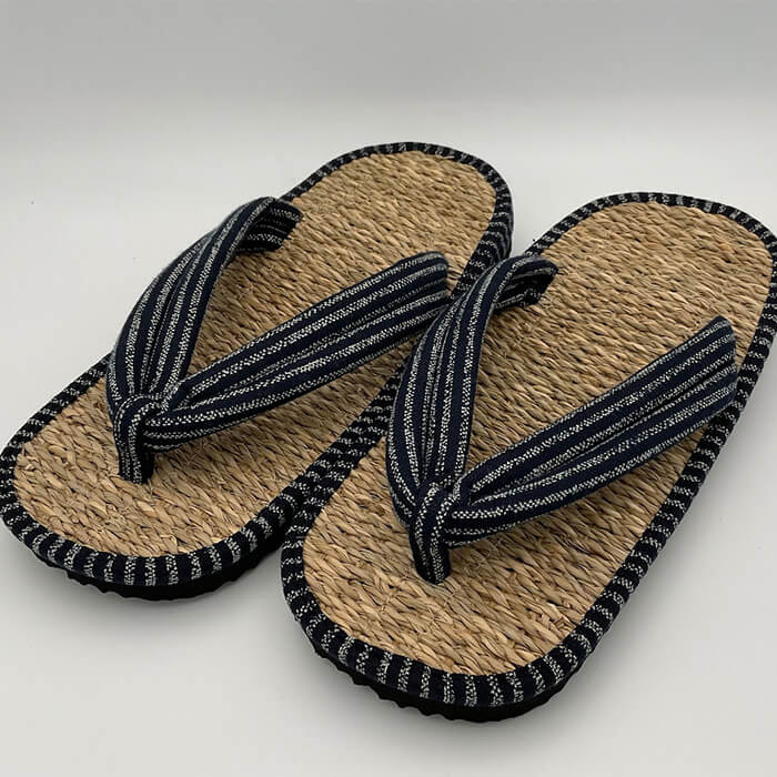 【ふるさと納税】 ＜色が選べる＞七島い (しちとうい) 下駄風雪駄（2L・縞 or 麻の葉黒）七島藺 雪駄 下駄 履物 靴 和装 和服 ファッション 【opat001・opat002】【青木本店】