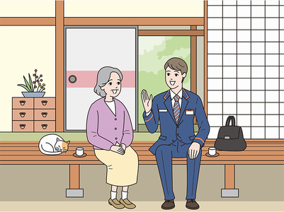 郵便局のみまもりサービス「みまもり訪問サービス」（６か月） [E-072001]