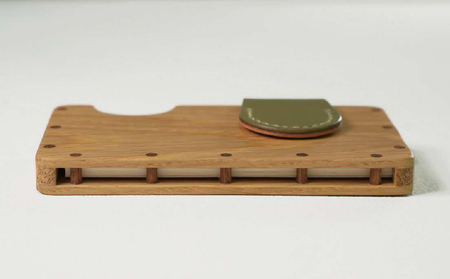 a card case　-木と革の名刺入れ-　【ナラ】