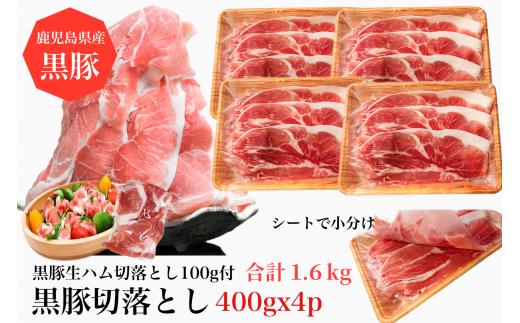 
鹿児島県産黒豚切り落とし1600g+黒豚生ハム100g(水迫畜産/010-493)鹿児島黒豚 黒豚 豚肉 豚 肉 黒豚ロース 黒豚バラ 黒豚モモ セット 国産 食べきり サイズ ワイン おつまみ サラダ オードブル
