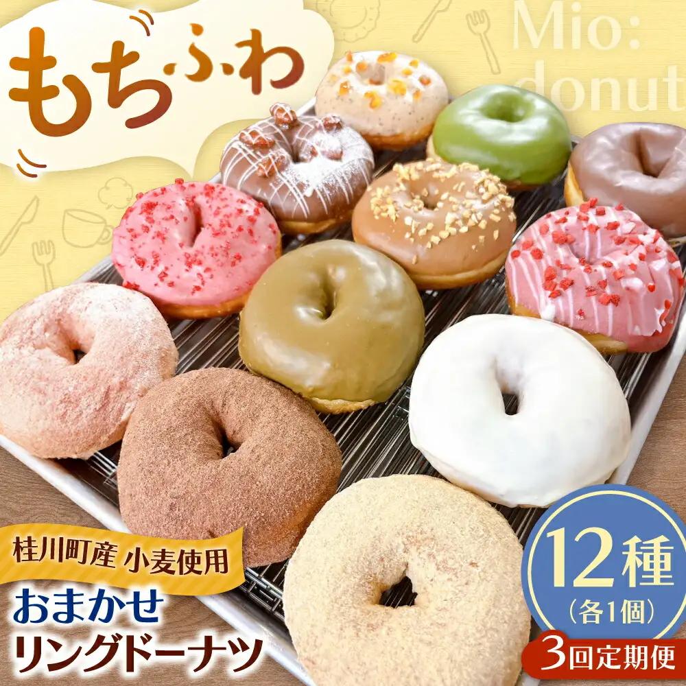 【全3回定期便】ふわもちリングドーナツ 12種 ADBH045 ドーナツ 人気