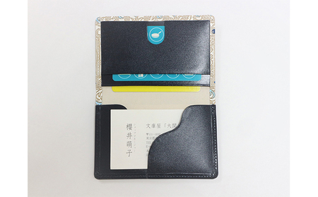 パスケース パスカードホルダー 錦紗 青 文庫屋大関 名刺入れ カードホルダー 定期入れ 革製品 革小物 大容量 ファッション小物 定期券入れ Suica入れ パスモケース 日用品 雑貨 東京 東京都