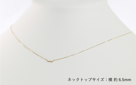 人気！華奢見えストレートデザイン K10イエローゴールドダイヤモンドネックレス アジャ付き 40cm / K10-01-01 金 ゴールド ダイヤ ジュエリー アクセサリー ギフト プレゼント レディ