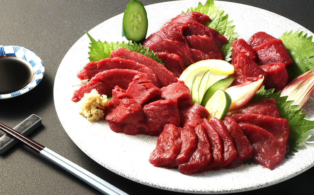 【フジチク ふじ馬刺し】極上馬刺し ロース・ヒレ食べ比べセット（3〜4人前／各200g）