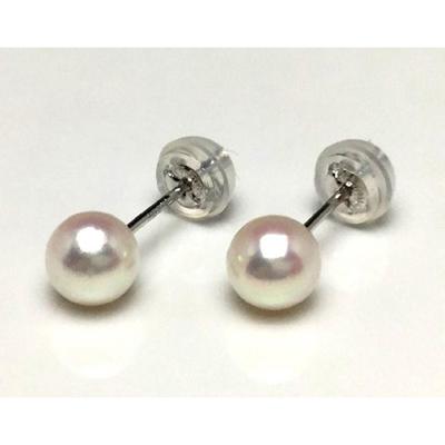 ふるさと納税 志摩市 アコヤ真珠ピアス  5.0〜5.5ミリ　高品質パール　Pt900 (プラチナ900)